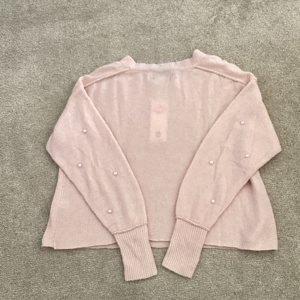 Wildfox Blush Pearl Embellished Sweater small - Picture 5 of 6